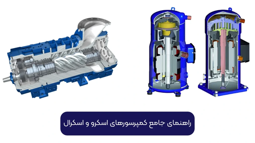 راهنمای جامع کمپرسورهای اسکرو و اسکرال